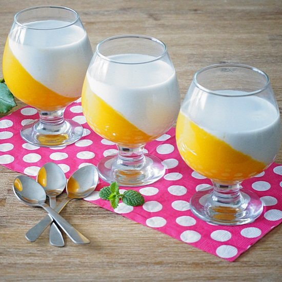 Vegan Mango Coconut Panna Cotta