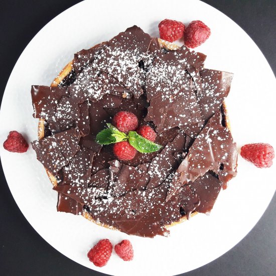 Chocolate & Raspberry Caramel Tart