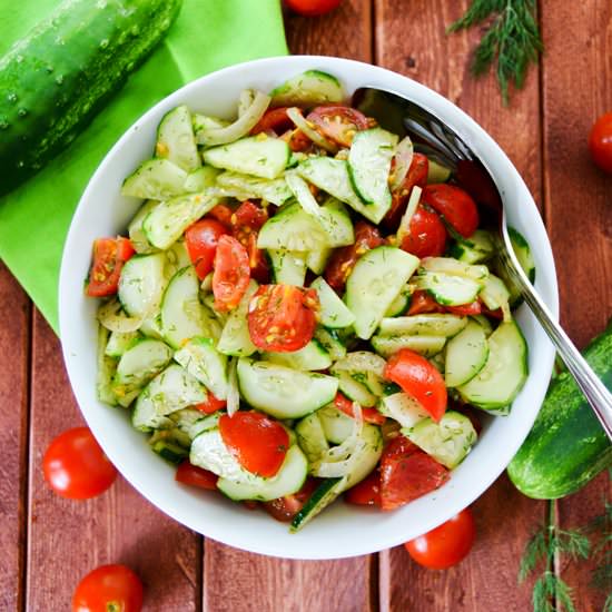 Cucumber & Tomato Summer Salad