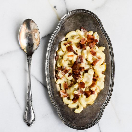 Hatch Mac and Cheese with Bacon