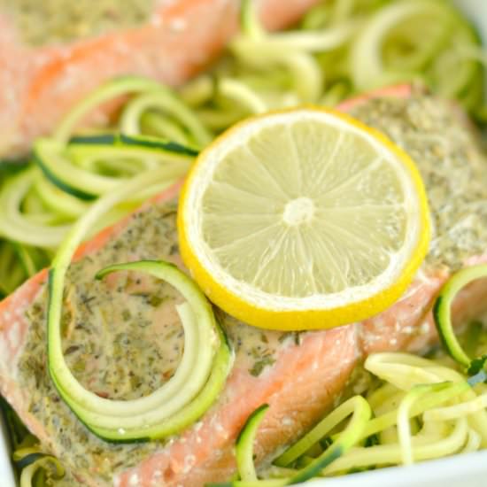 Lemon Herb Salmon Zucchini