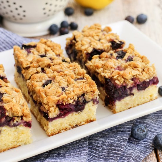 Blueberry Oat Crumble Bars