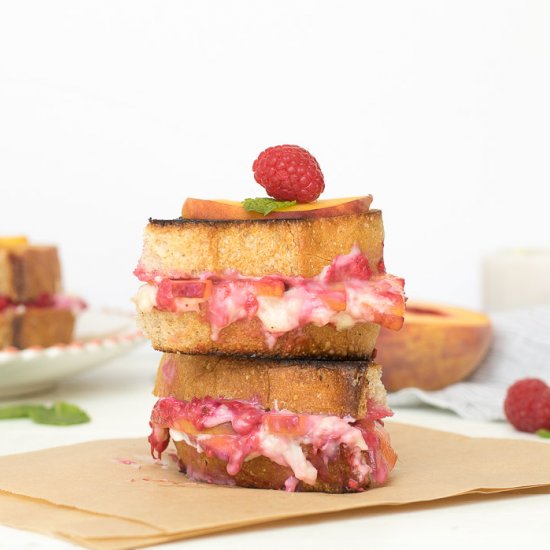 Raspberry & Peach Grilled Cheese