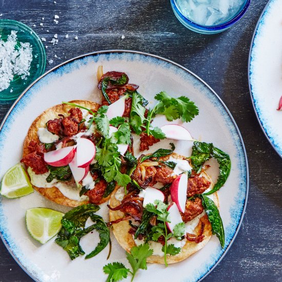 Chorizo & Kale Tostadas