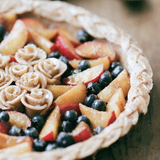 Blueberry Plum Spelt Tart