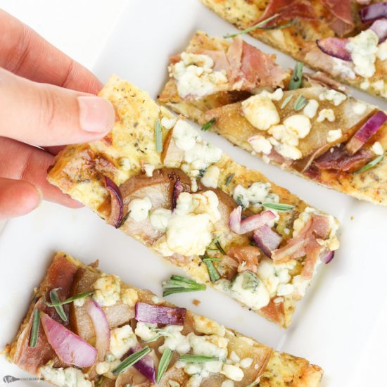 Low-Carb Pizza Crust with Pears