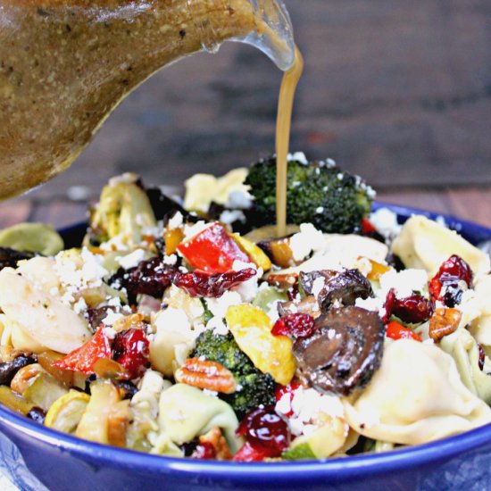 Roasted Veggie Tortellini Pasta Salad