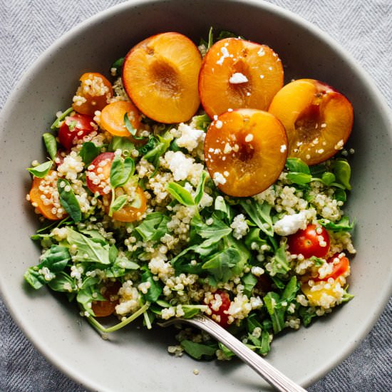 Cherry Plum Goat Cheese Salad