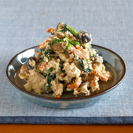 Spinach Shiroae (Creamy Tofu Salad)