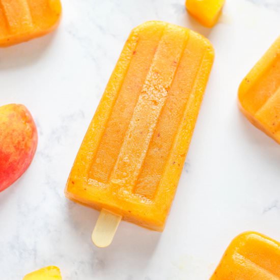 Fresh Peach Mango Popsicles