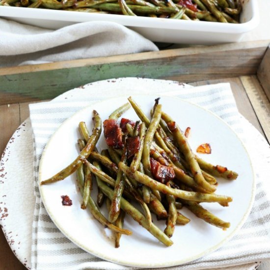 BBQ Fresh Green Beans with Bacon