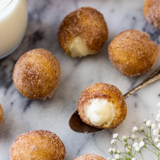 Cinnamon Roll Donut Holes