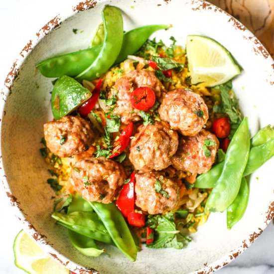 Vietnamese Meatball Bowl