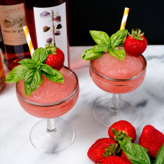 Strawberry Basil Frosé