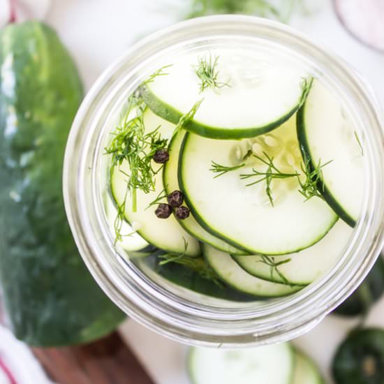 EASY Refrigerator Dill Pickles