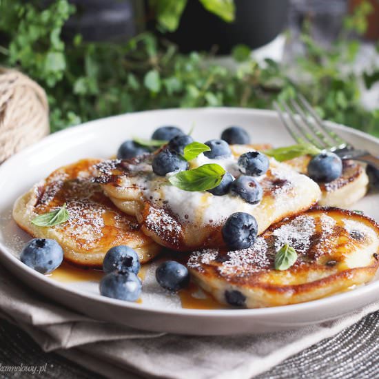 Yogurt Blueberry Pancakes