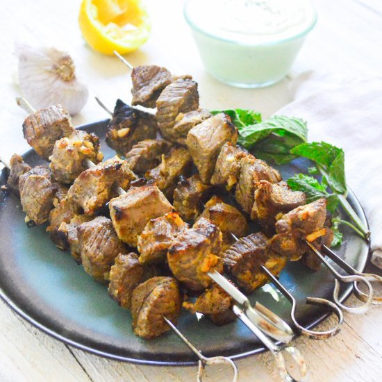 Broiled Lamb Kabobs