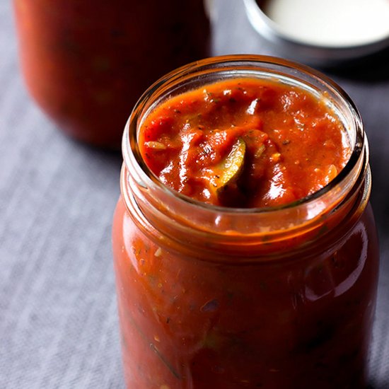 Zucchini Mushroom Pasta Sauce