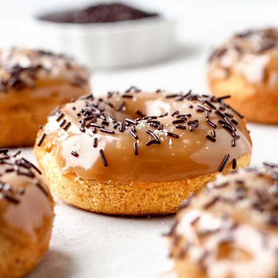 Orange Donuts with Salted Caramel