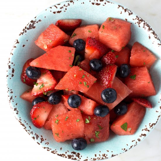 Watermelon Salad with Mint and Lime