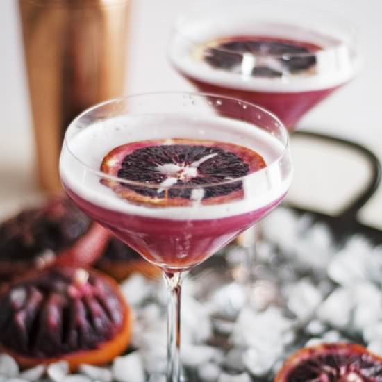 Apricot Blood Orange Vodka Martinis