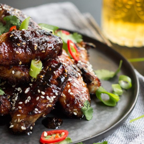 Sticky Soy Glazed Chicken Wings