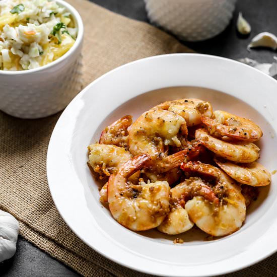 Hawaiian Garlic Shrimp Scampi