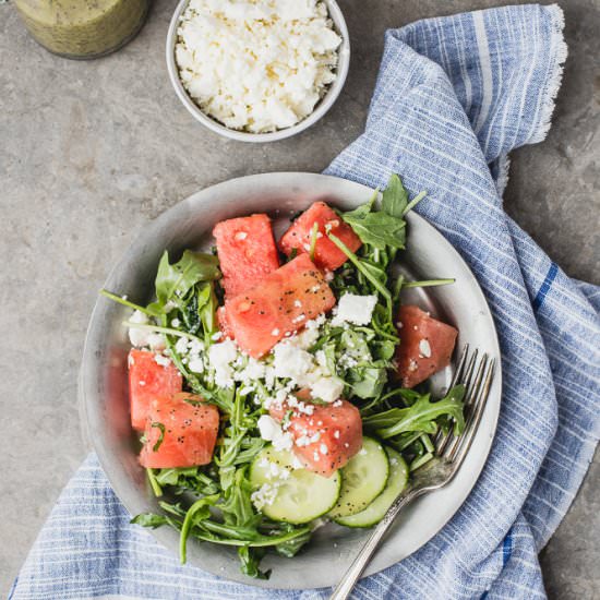 Watermelon Cucumber Salad