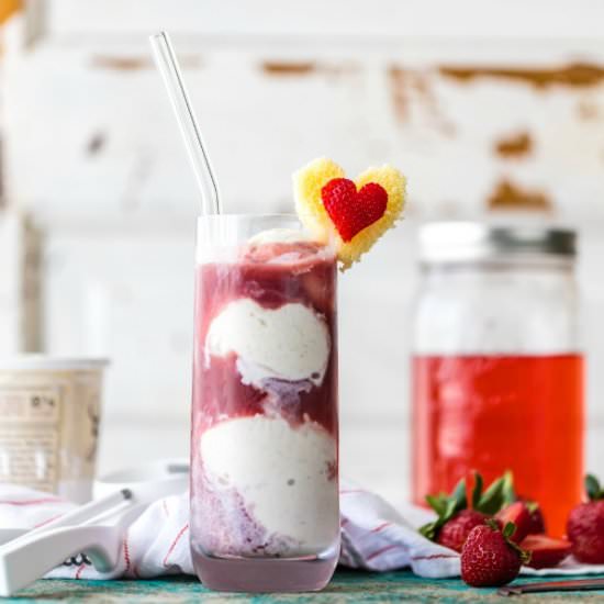 Strawberry Ice Cream Floats