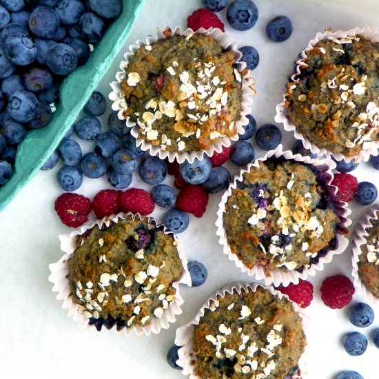 Rhubarb Berry Muffins