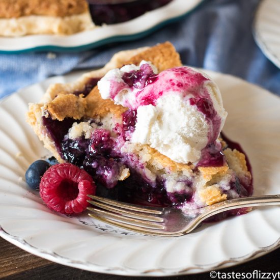 Mixed Berry Cobbler Pie