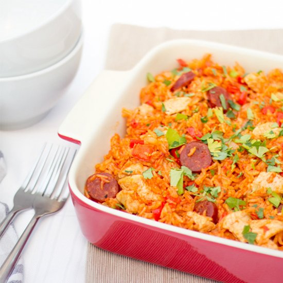 One Pot Chorizo Chicken Jambalaya