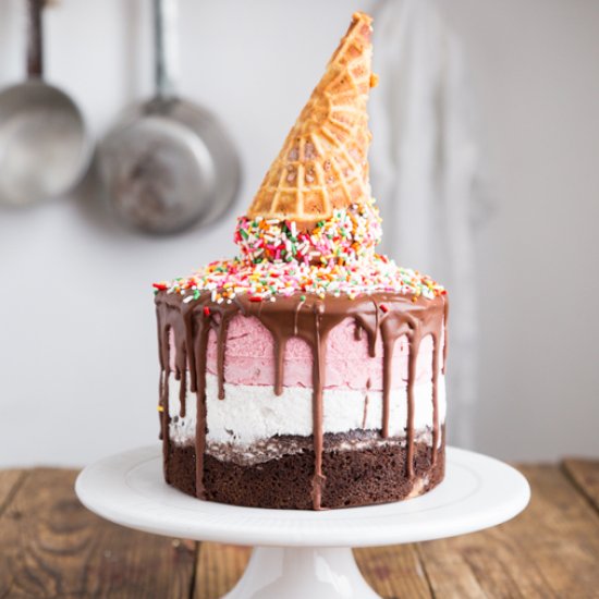 Paleo Neapolitan Ice Cream Cake