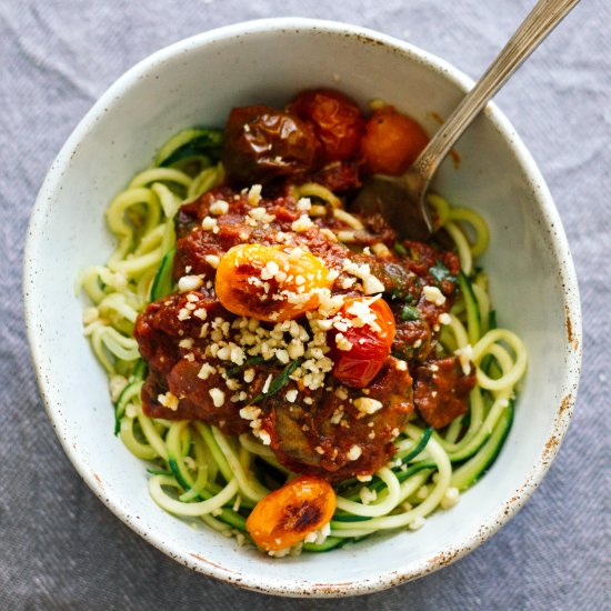 Vegetarian Zucchini Spaghetti