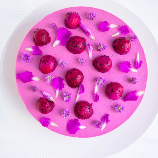 Dragonfruit Cheesecake (No Bake)