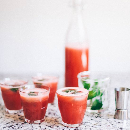 Watermelon Iced Green Tea