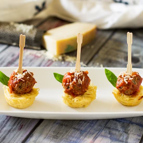 Mini Spaghetti & Meatball Appetizer