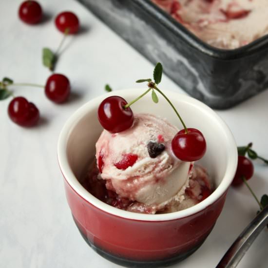 Brandy Cherry Ice Cream