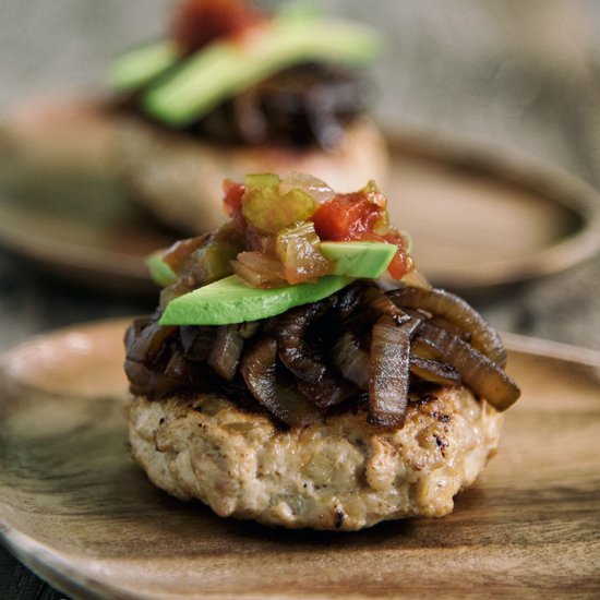 Chicken Burger With Balsamic Onions