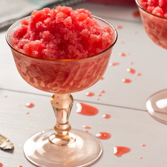 Raspberry Meyer Lemon Granita