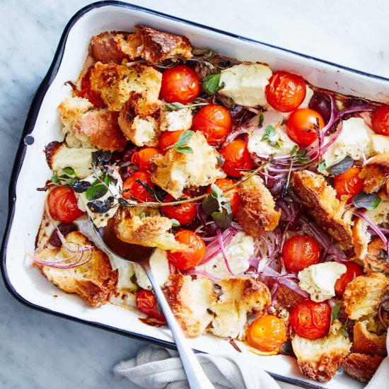 Baked Feta and Tomatoes with Olives