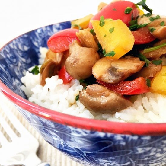 Mushroom Pepper Stir Fry