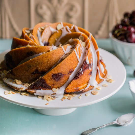 Cherry Bakewell Bundt Cake