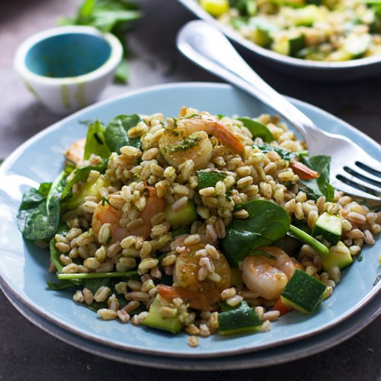 Green Goddess Shrimp and Farro