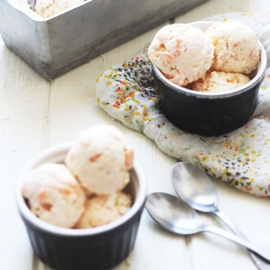 Coconut and melon ice cream