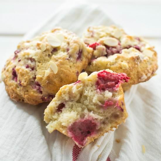 Raspberry Almond Muffins