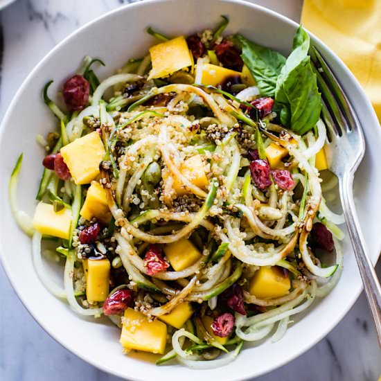 Spiralized Mango Cucumber Salad