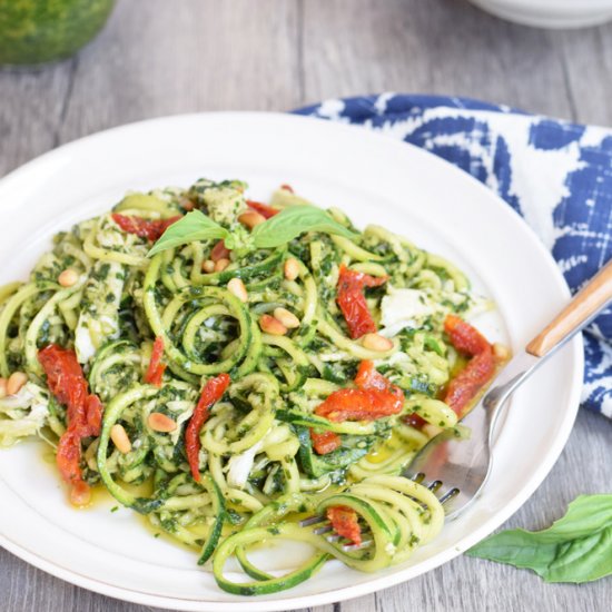 Pesto Chicken Zoodles