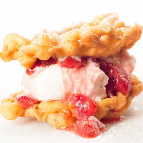 Funnel Cake Ice Cream Sandwich