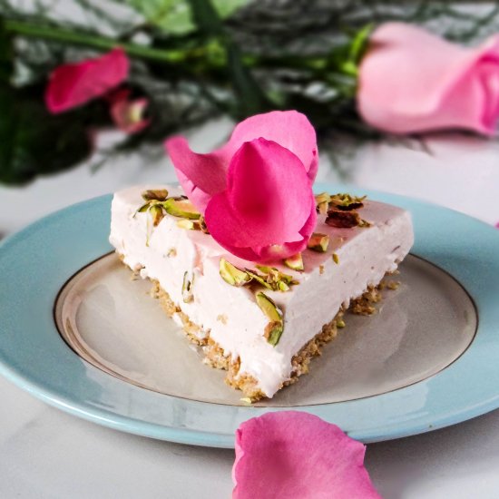 Rose Cardamom Cheesecake